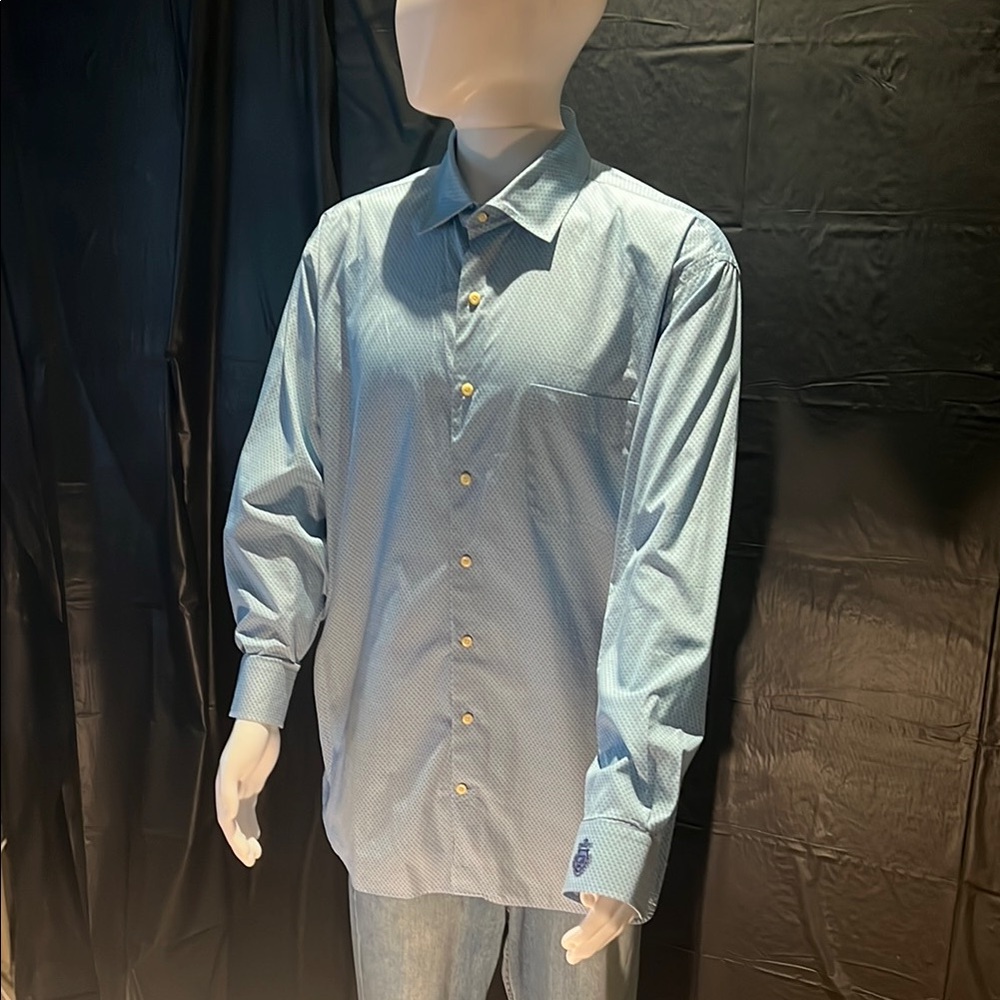 Peter Millar Blue Relaxed Fit Casual Shirt